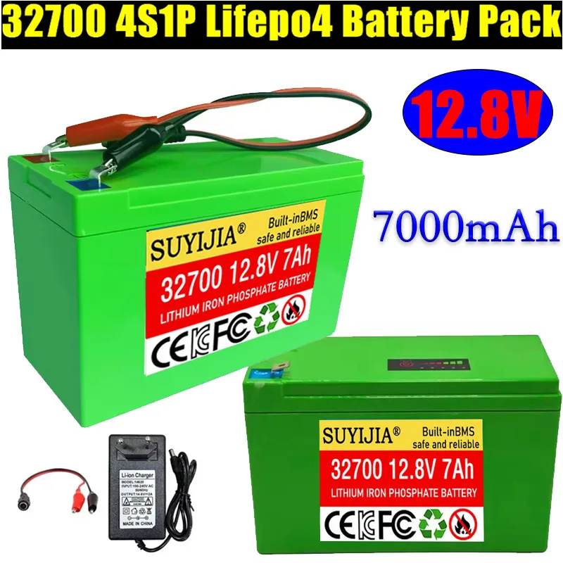 

Original 12.8V 7Ah 32700 4S1P Lifepo4 BatteryPack with 4S 7AH BMS Balanced for Electric Boats and Uninterruptible Power Supplies