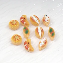 30/300Pcs Cute Mini Cartoon Miniatures Cake Bread Cookies Nail Art Resin Accessories DIY Craft for Nail 3D Decorations Decor