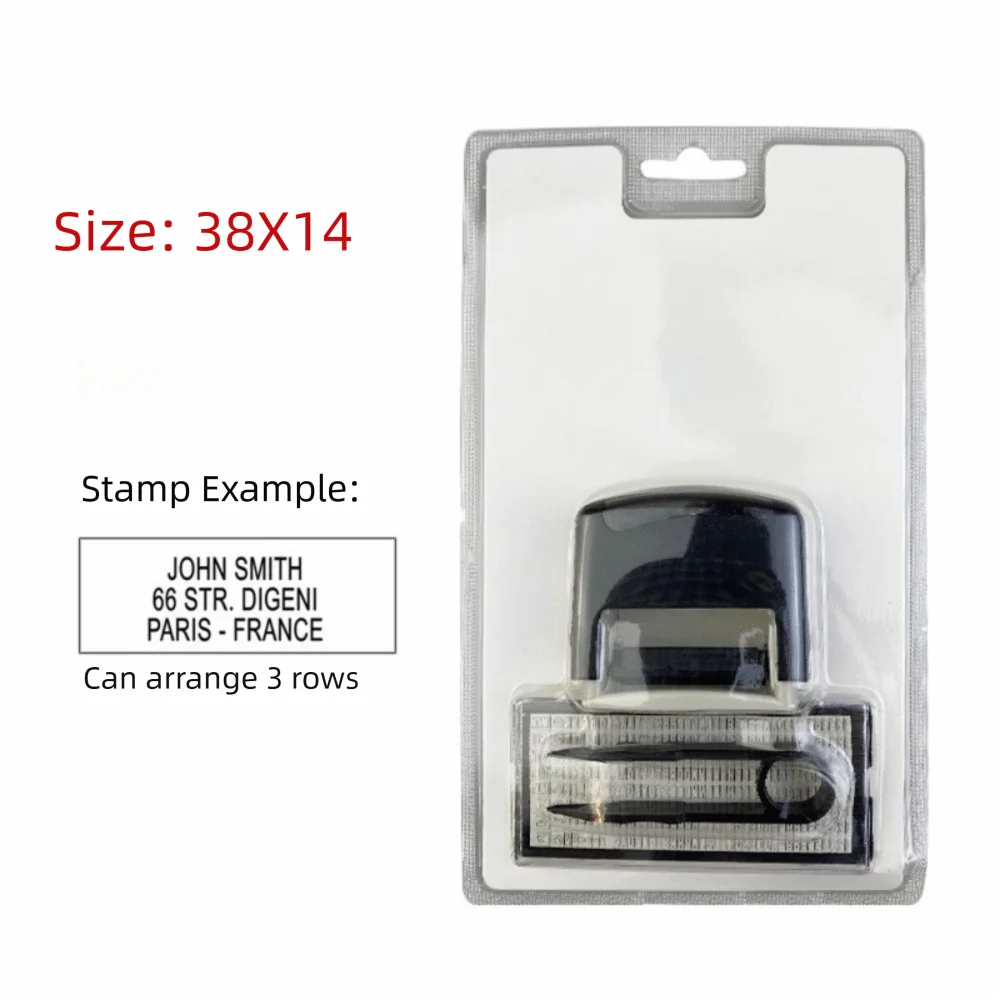 Automatic Ink Return DIY Stamp Kit Plastic Multi-size Monogram Printing Stamp Adjustable Press-type Self Ink Stamp Set