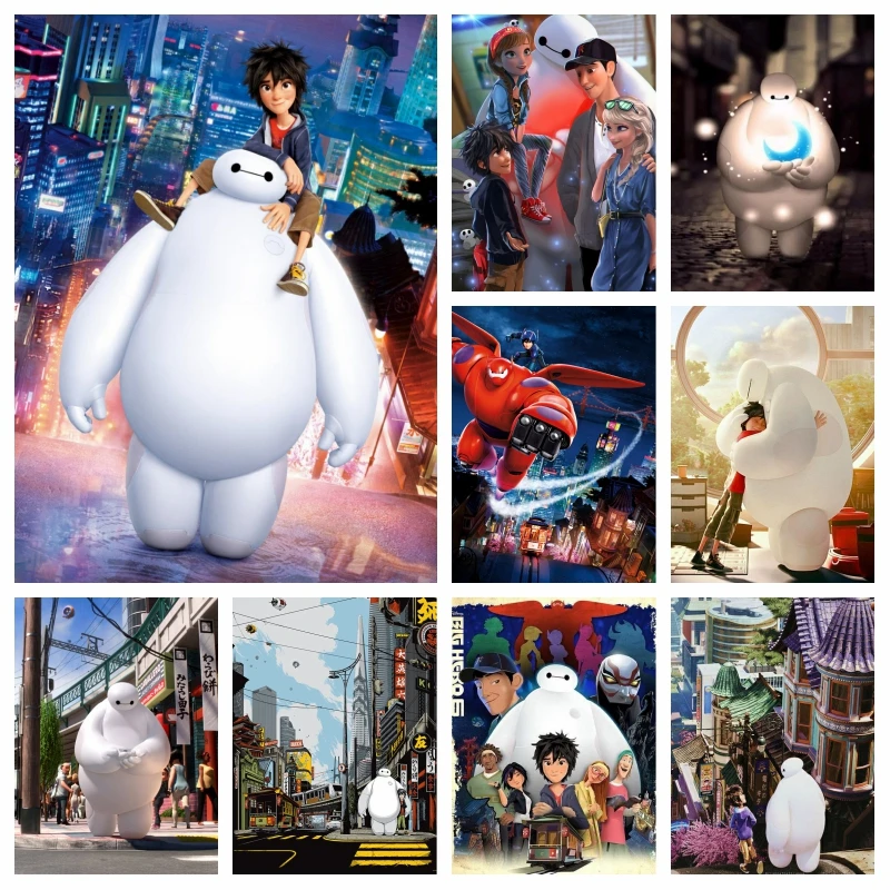 

Big Hero 6 Disney Movie Diamond Painting Art Baymax And Hiro Hamada Cartoon Picture Mosaic Cross Stitch Kits Home Decor