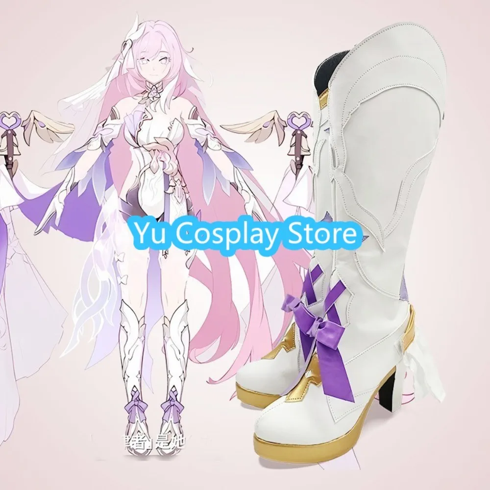 

Yu Cosplay Store Honkai Impact 3rd Elysia Maid Ver. Cosplay Shoes Anime Cosplay Shoes Boots Halloween Costumes Props