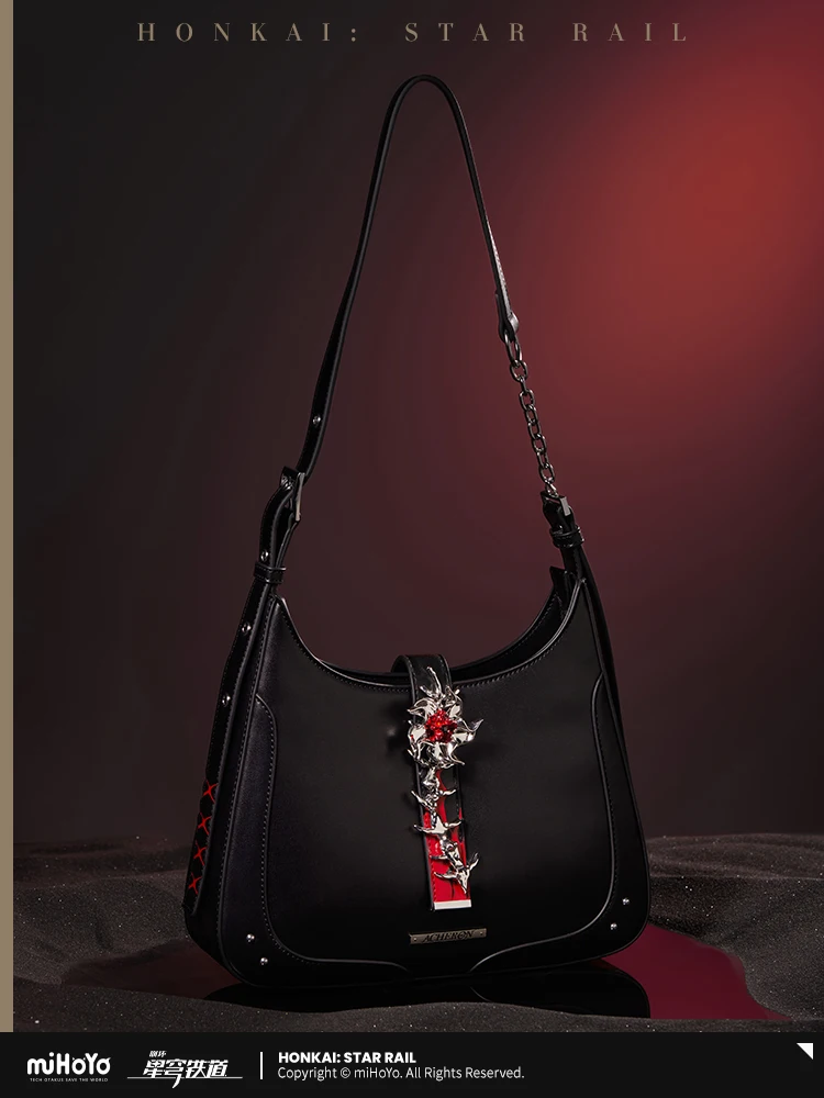 Genuine Acheron Saddle Bag MiHoYo Honkai Star Rail Acheron Themes Series Cosplay Accessories Satchel for Women Halloween Gift