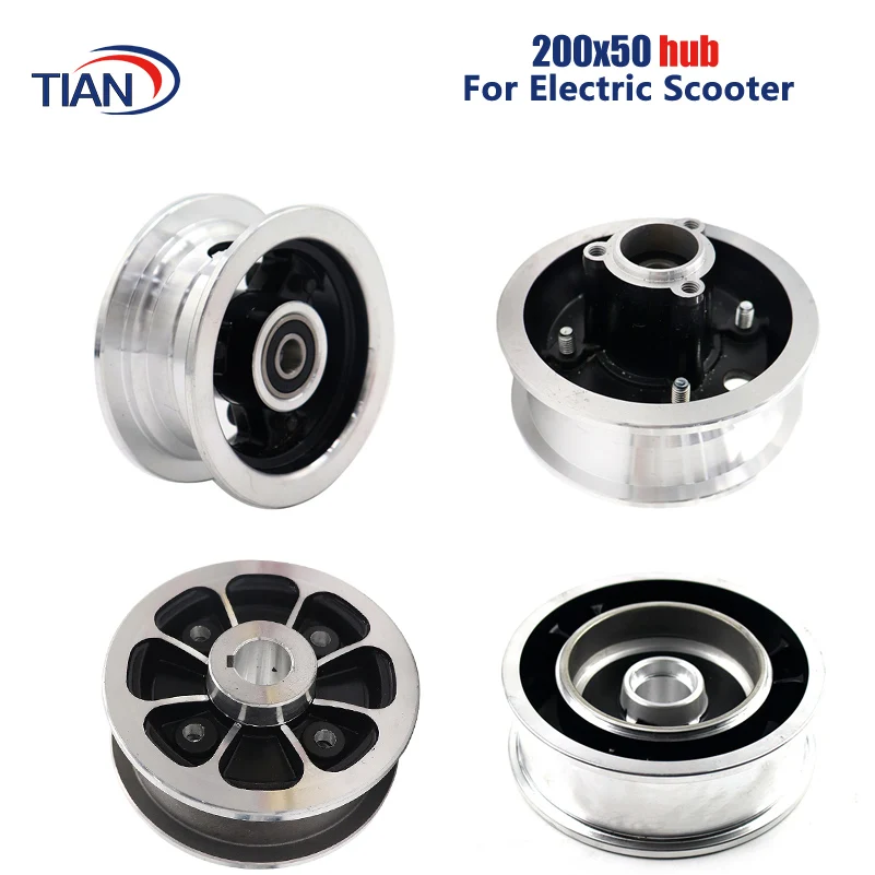 8 InchWheel Hub Is Applicable To 200x50 Tire Motorized Scooter Disc Brake Integrated Aluminum Alloy Wheel Hub Accessories