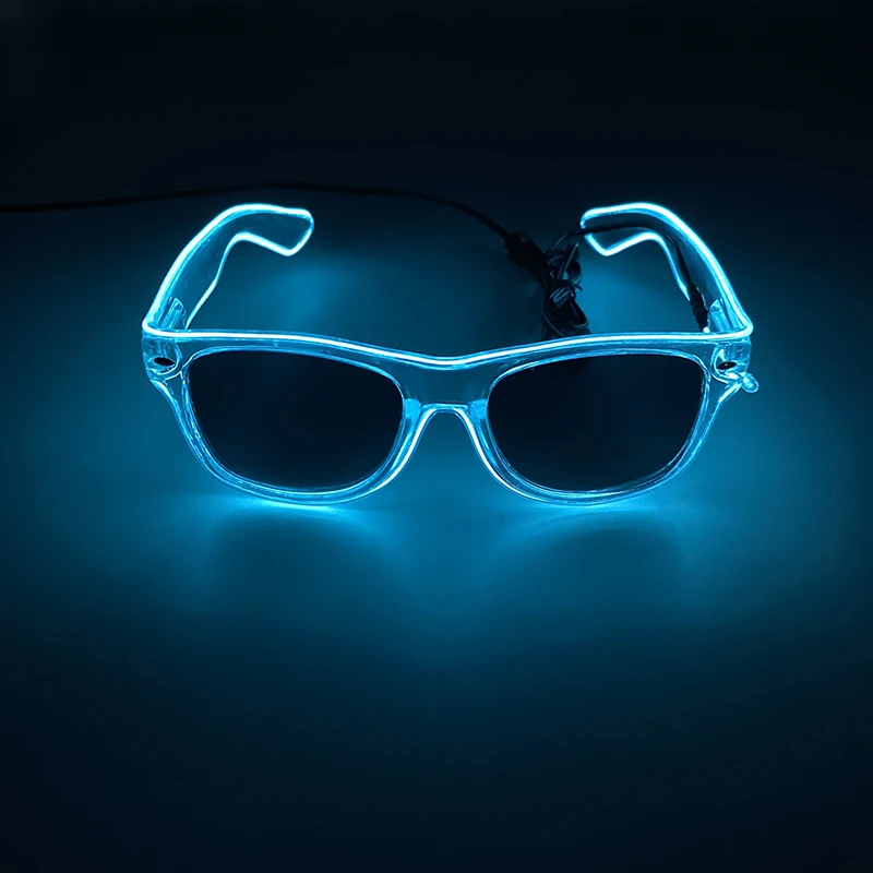 EL Wire Cyberpunk Glasses For Cosplay Led Sunglasses Halloween Christmas gift Decoration Glowing Neon Glasses dance show props