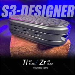 S3 Designer Tuning Fork Push Slider Zirconium Alloy Stress Relief Toys