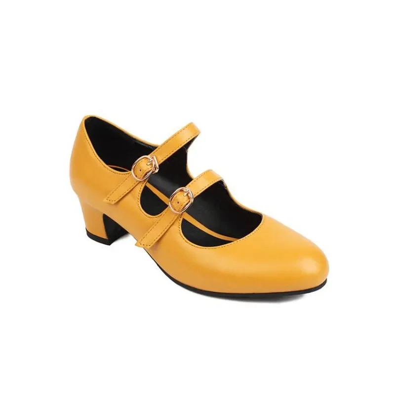 

Женские туфли на высоком каблуке с круглым носком. Простые одиночные туфли. Удобные поездки на работу. Простой и элегантный банкет.