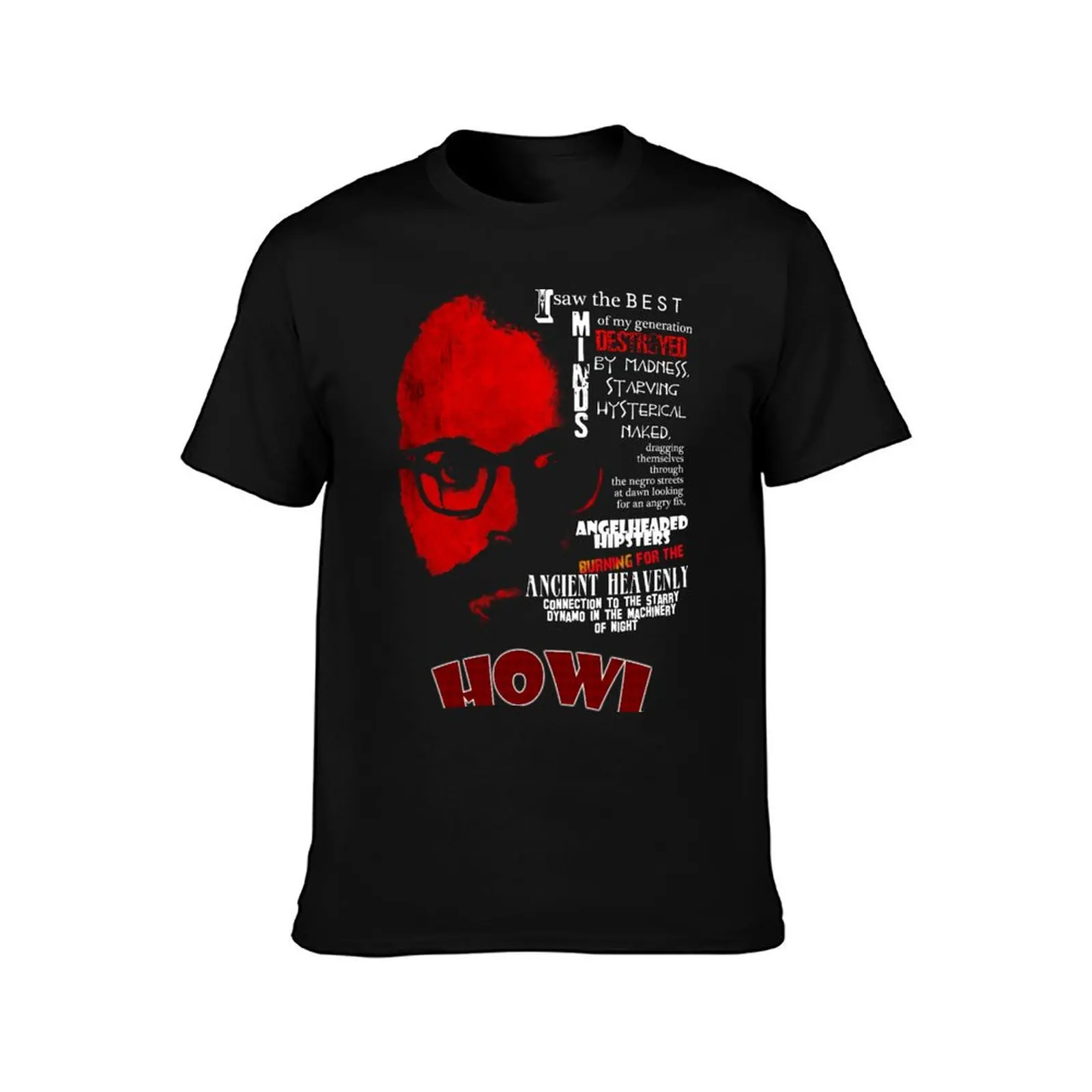 Allen Ginsberg Howl - Beat Poem Author T-Shirt animal prinfor boys graphics valentines boutique clothes tshirts for men