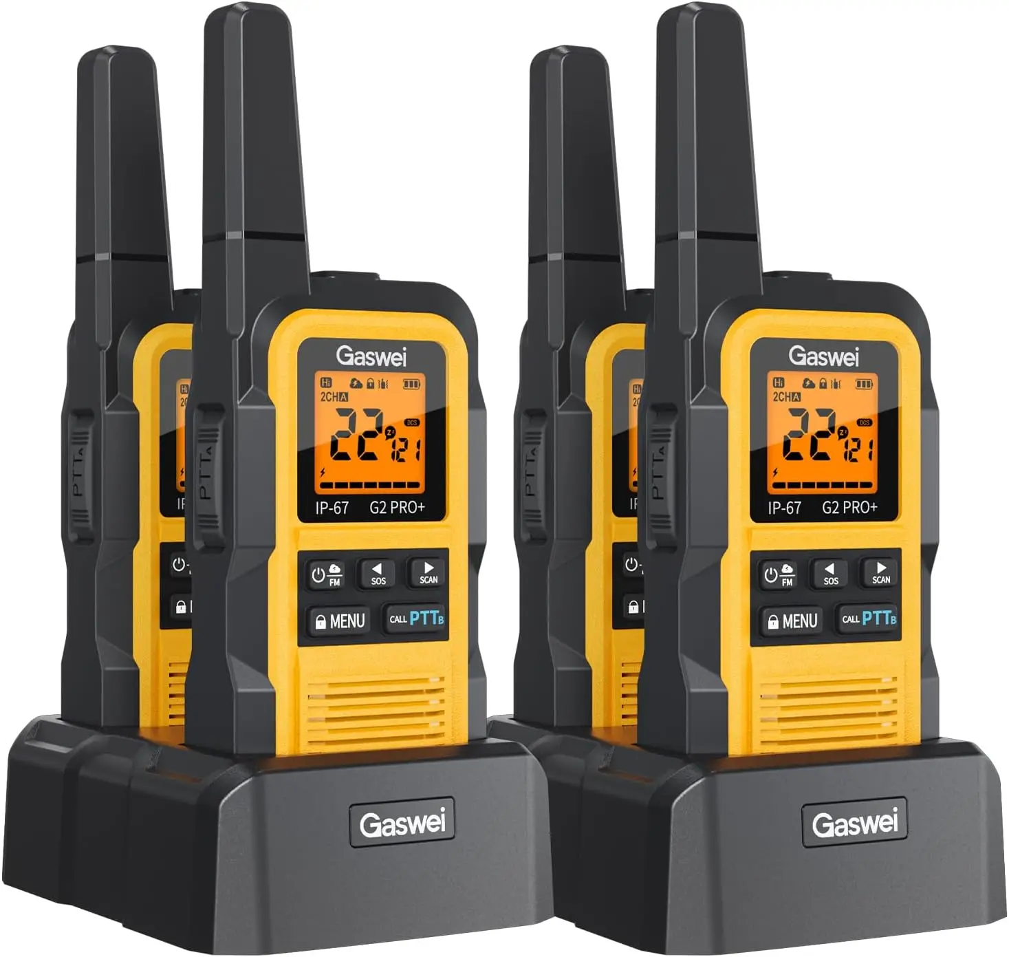 

Прочные рации IP67 водонепроницаемые с оповещением о погоде NOAA и функцией плавучести, 2-ваттные, дальнего действия, для строительных площадок, охоты