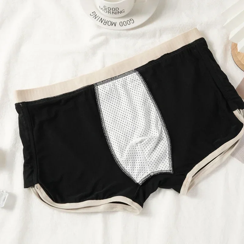 2 TEILE/SATZ männer Boxer Shorts Unterwäsche Mann Unterhose Sexy Höschen Gestreiften Homme U Konvexen Shorts Männliche Boxer