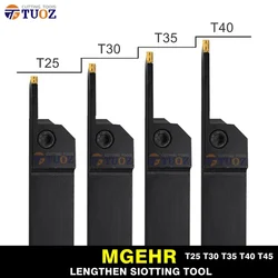 MGEHR MGEHR2020 MGEHR2525 -2T25 -2T30 -3T30 -3T35 -4T30 -4T40 -5T40 Lengthened Grooving Knife CNC Lathe Cutter Slotting Tool