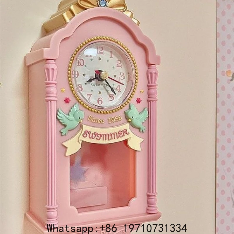 

Vintage Wall Clock Unique Creative Aesthetic Wall Clocks Art Elegant Cartoon Watch Interior Home Bedroom Decoration Accessories