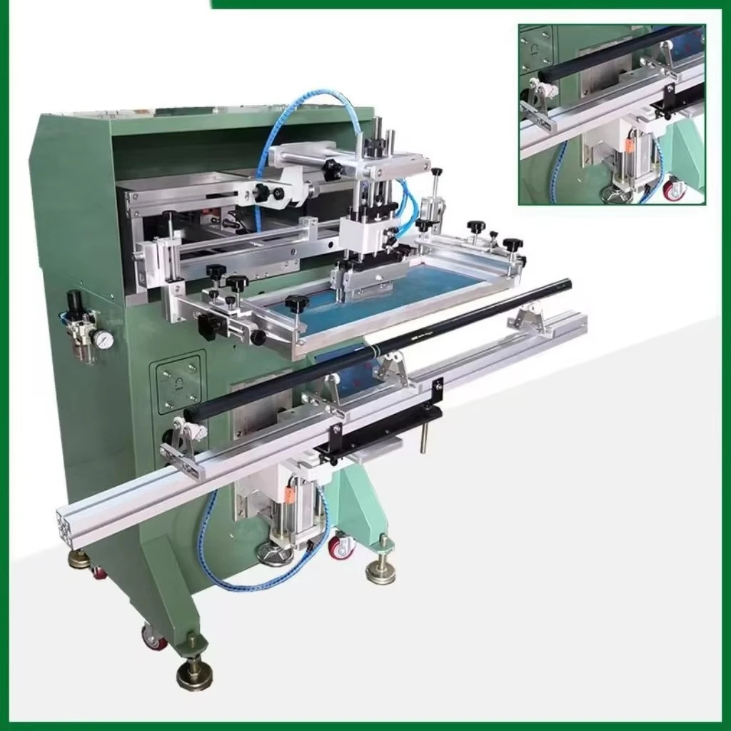 

High Precision Semi Automatic Steel Pipe Screen Printing Machine Large Size Cylinder Screen Printer for Fishing Rod