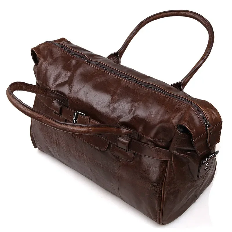 Nesitu caffè di grande capacità di alta qualità Vintage Top Grain vera pelle donna uomo borse da viaggio borsa borse a tracolla M7079