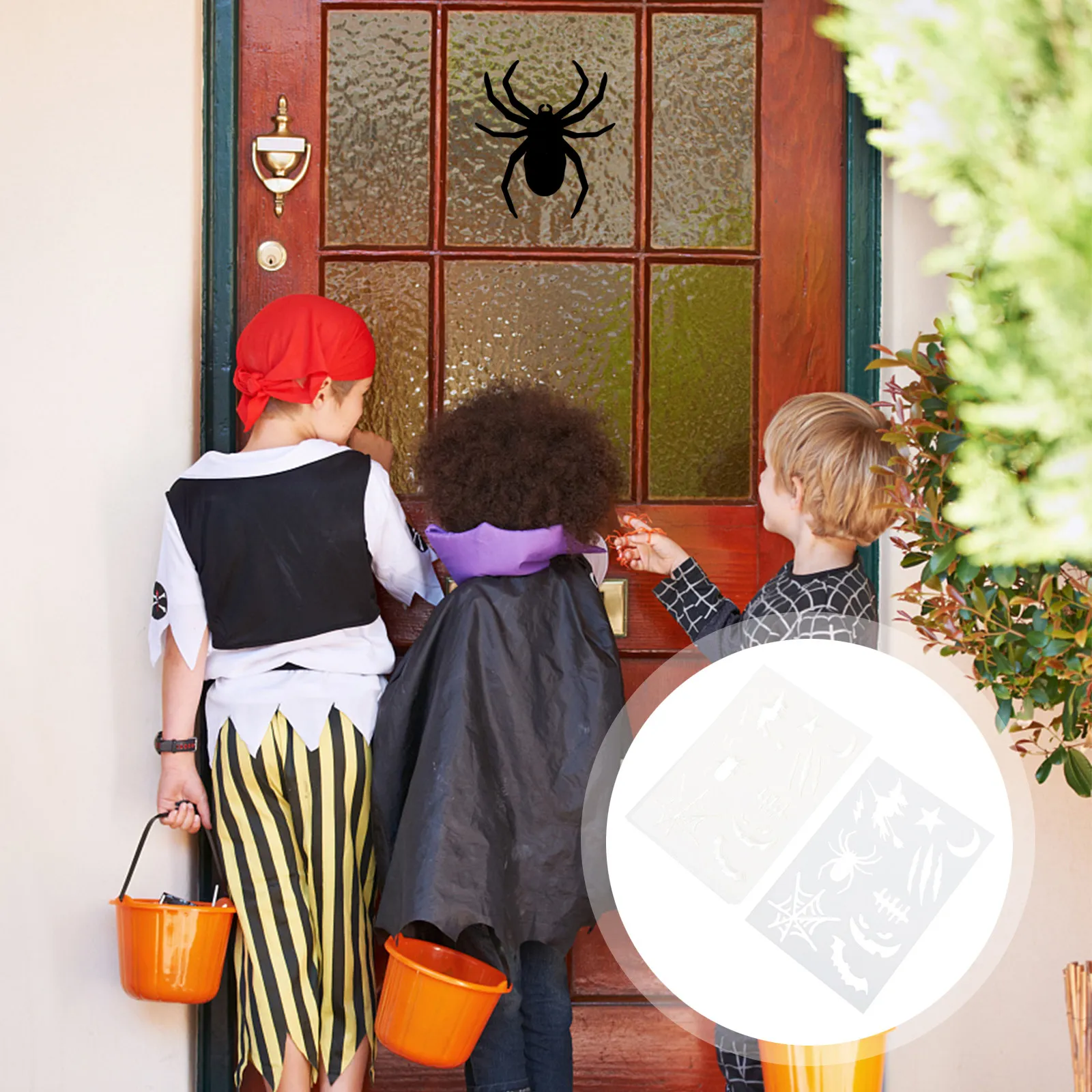 

20Pcs Halloween Painting Stencil Reusable Hollow Drawing Templates Soft PP Material DIY Craft Body Art Temporary Tattoos