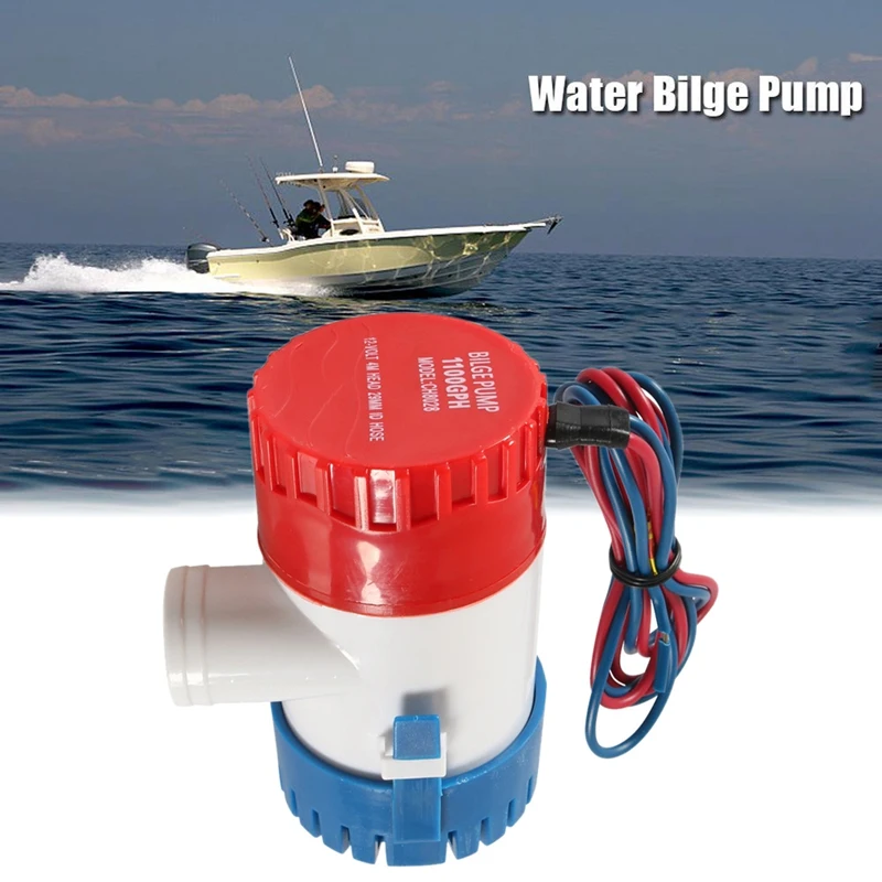 1100GPH 12V Electric Marine Submersible Bilge Sump Water Pump With Switch For Boat Yacht