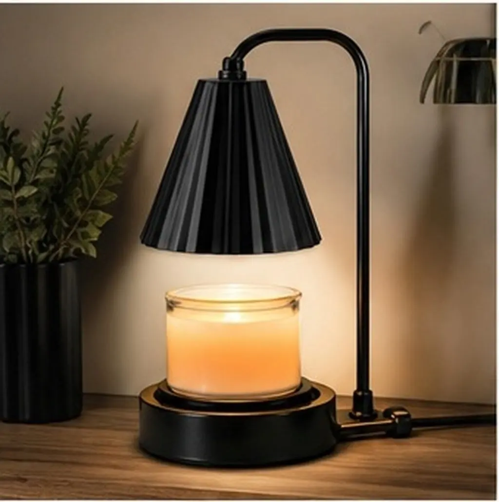 Warmer Lamp Shade Metal Black 10Mm Hole Diameter Iron Bell Lampshade Wax Burner Replacement Aroma Lamp Cover Essentials