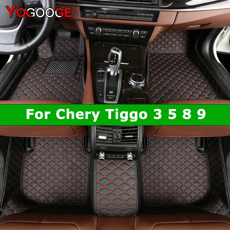 YOGOOGE Custom Car Floor Mats For Chery Tiggo 3 5 8 9 Auto Carpets Foot Coche Accessorie