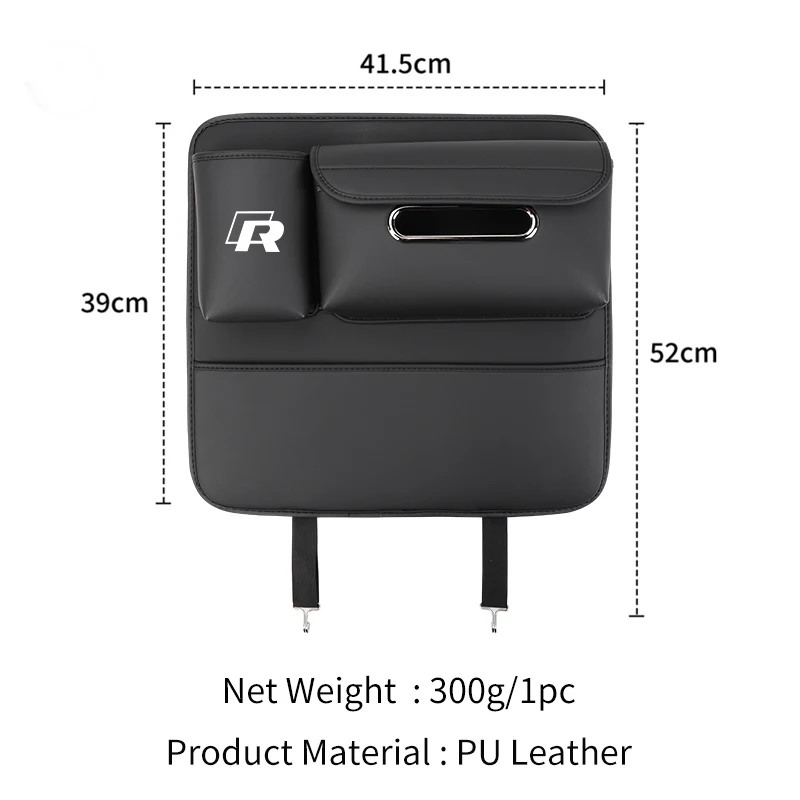 PU Leather Multifunctional Car Storage Bag Half-Cover Anti-Kick Mat Pad For VW R Golf GTI Polo Passat Scirocco Tiguan Sportcoupe