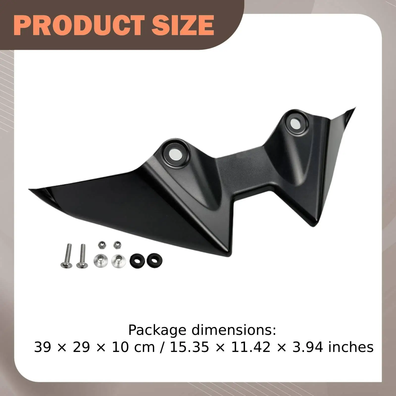 Lightweight Front Wing Beak Downforce Aerodynamic Winglets Motorcycle Tuning for Kawasaki Z500 2024 2026