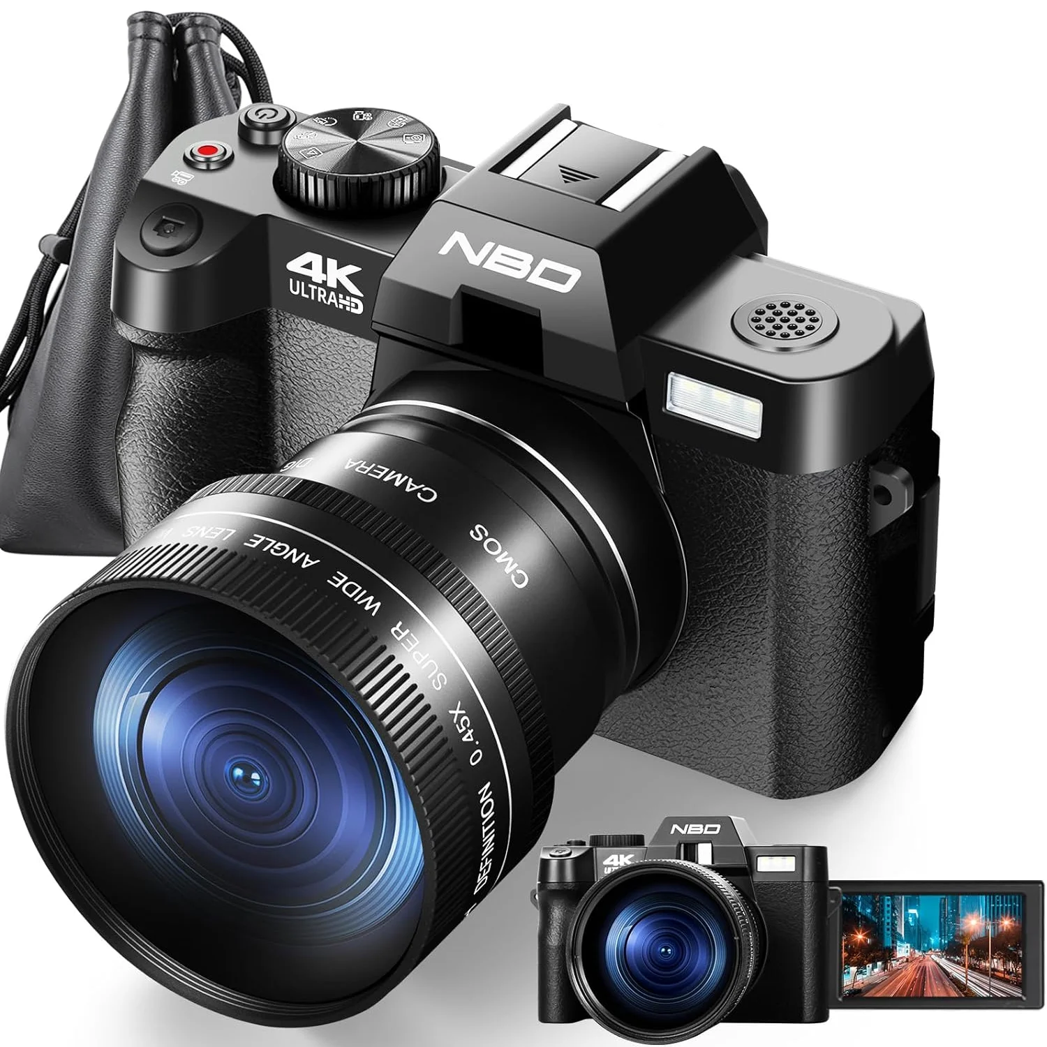 

NBD camera 3-Inch Screen Rechargeable Battery 48 MP mega pixels 16x digital zoom 4K video recording Digital Camera