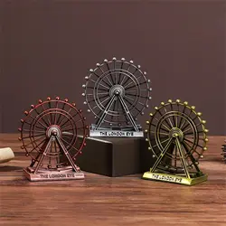 London Eye Ornament Ferris Wheel Model Art Figurine Rotatable Retro Nordic Handicraft Creative Desktop