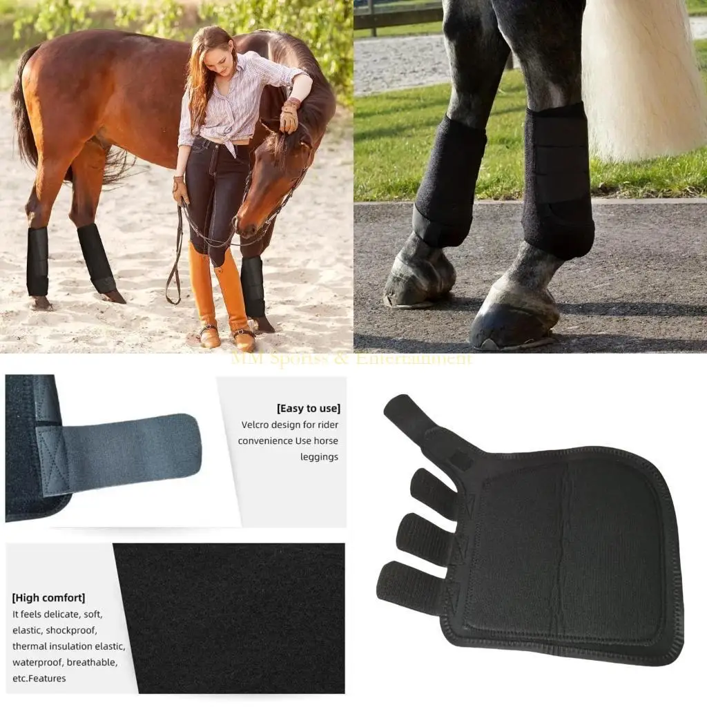 

31BE Неопреновые защитные бинты для ног лошадиных ботинок Защитная накидка для передней и задней ног