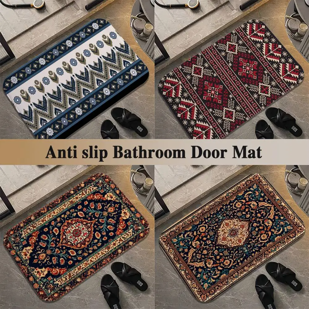 

Bohemian Pattern Floor Mat Printed Large Carpets Living Room And Bedroom Carpets Bathroom Anti Slip Door MATS Small Carpets