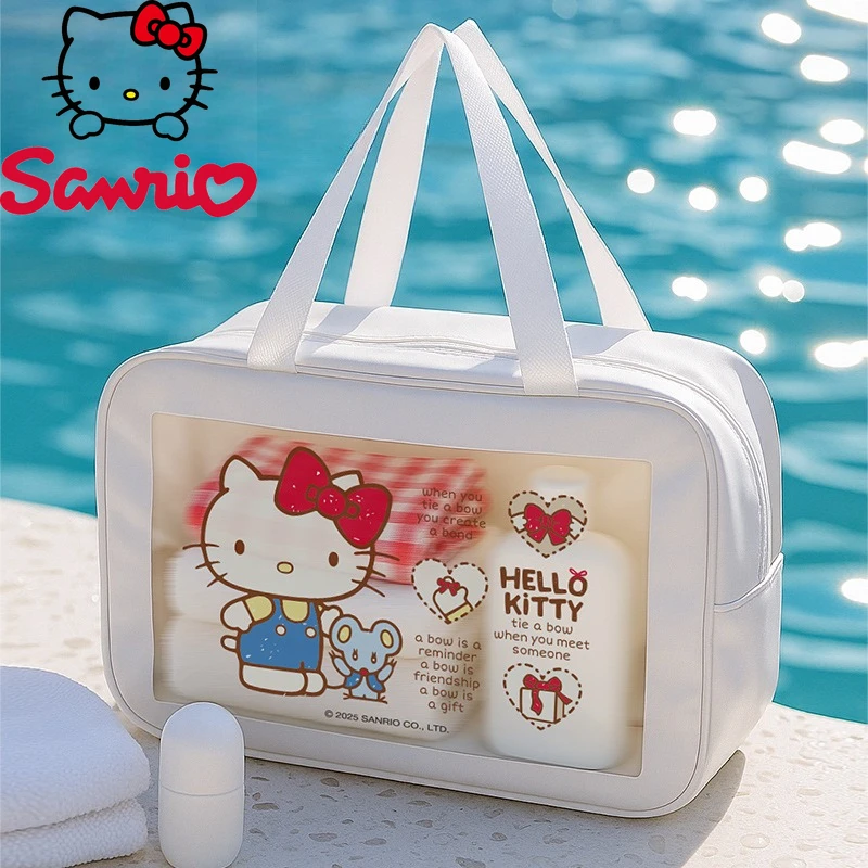  New Handheld Makeup Bag Fashion High Quality Transparent Storage Bag Cartoon Versatile Large Capacity Travel Storage Bag