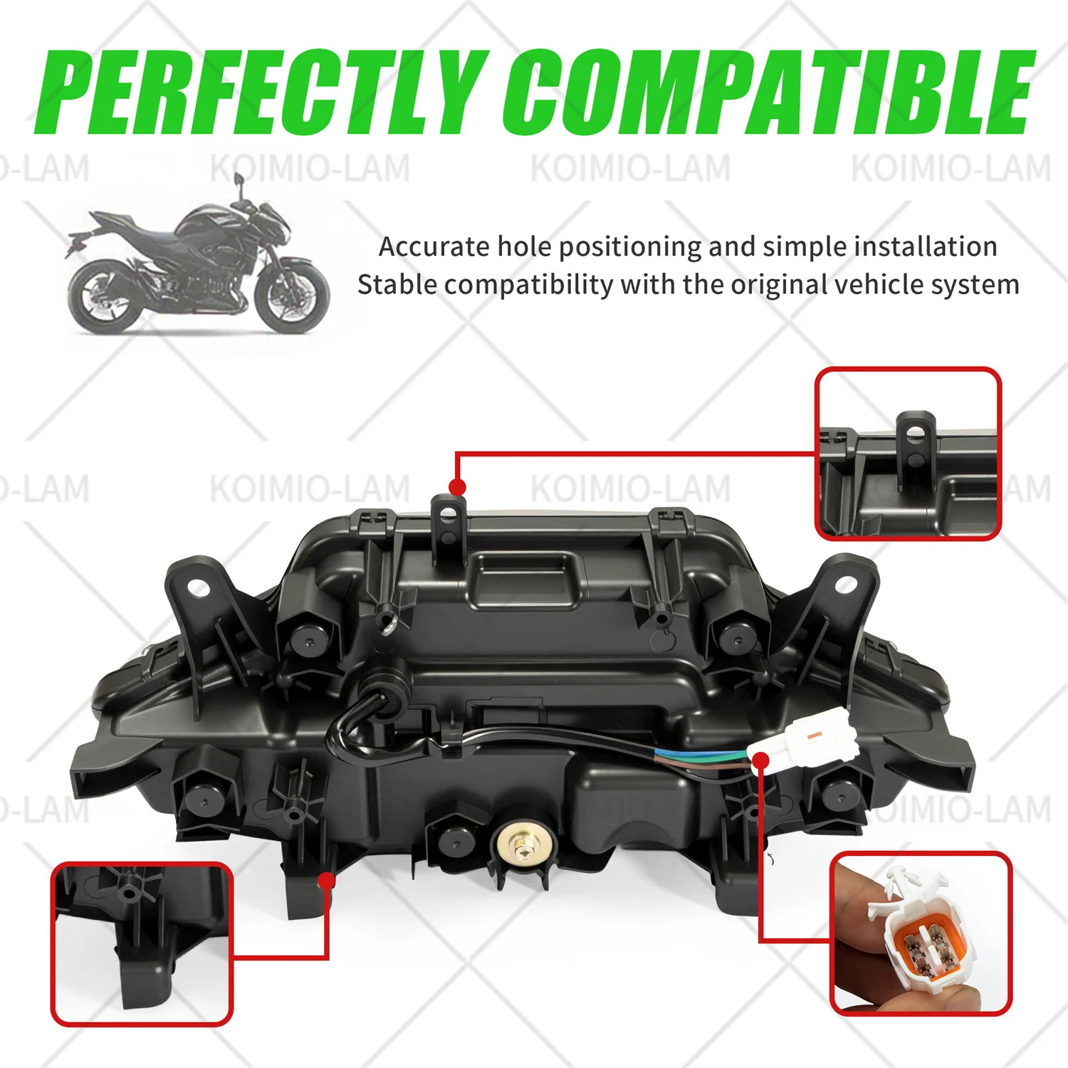 For Suzuki Gixxer SF 150 250 2020-2026 LED Headlight Motorcycle Full Face Headlamp Assembly with High Low Beam DRL view 5