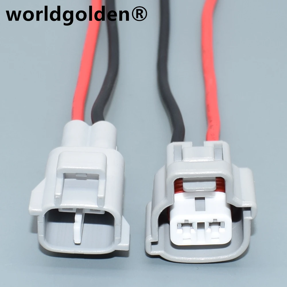 Worldgolden 2 Pin Way  Automotive Fog Socket Lamp Wiring Plug Turn Signal Light Connector For Toyota 90980-11019