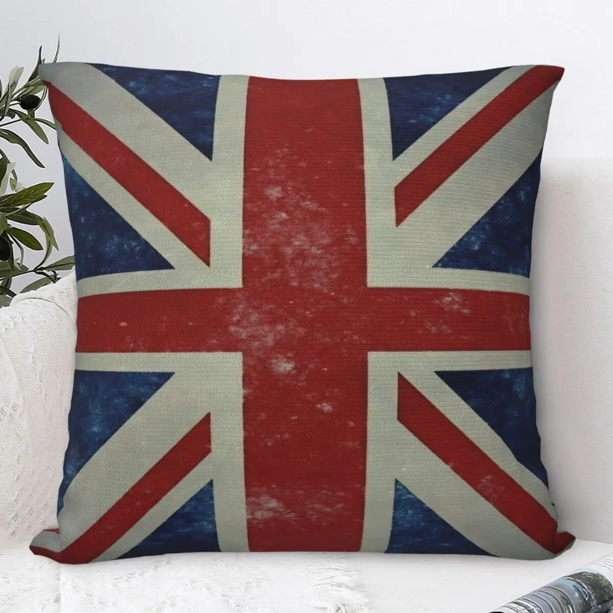 

Pillow Cover UK Flag Printed Cushion Cover Vintage Pillow Case For Living Room Chair Pillowcases