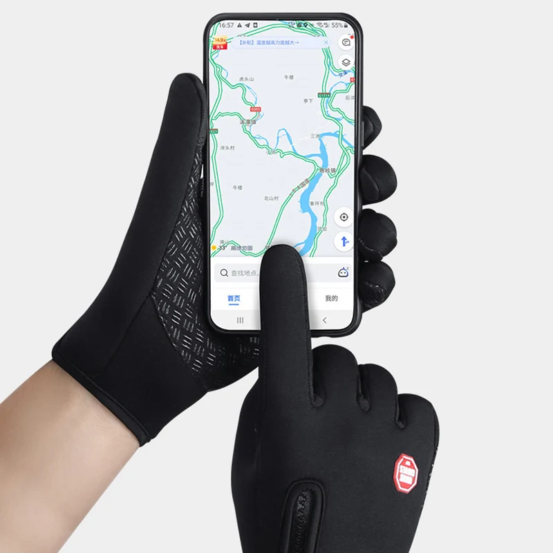 

Glove Full Finger Anti-Slip Shock Absorption Touch Screen Gloves Winter Windproof Thermal Globe Riding Motorcycle Gloves
