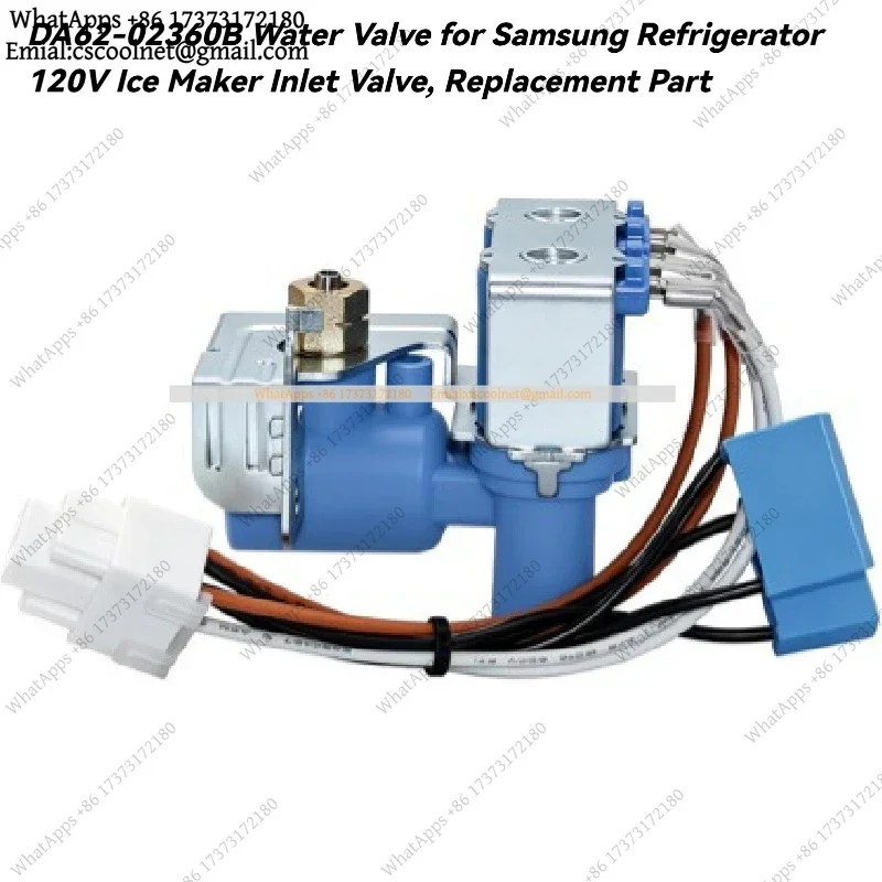 JS03 DA62-02360B Water Inlet Valve 120V for Samsung Refrigerator Ice Maker, OEM Replacement Part
