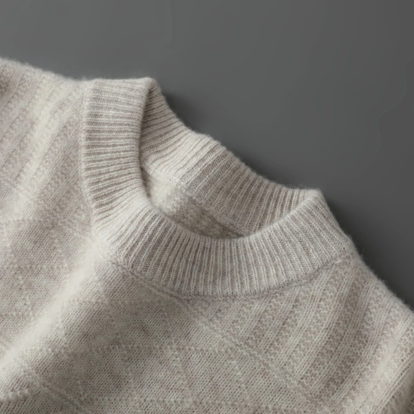 Базовый мужской толстый теплый топ с круглым вырезом из 100% мериносовой шерсти, осенне-зимний свитер больших размеров, однотонная вязаная мужская одежда в полоску