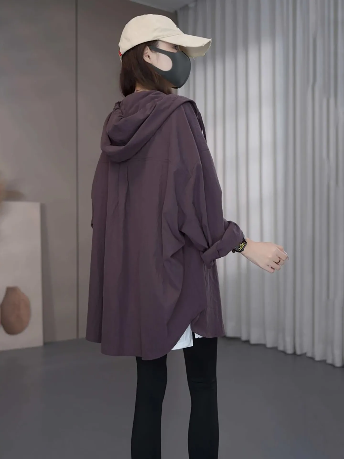 

Корейская повседневная модная женская рубашка с длинным рукавом, весна-лето, новинка, со встроенной защитой от солнца, свободный крой, большие размеры