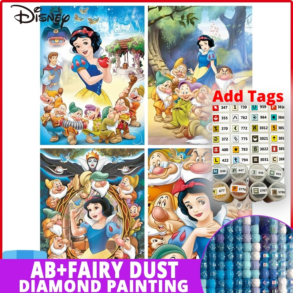 Fairy Dust AB viene con pegatinas DMC Disney nuevo 2025 pintura de diamante suministros de bordado Blancanieves princesa blanca punto de cruz
