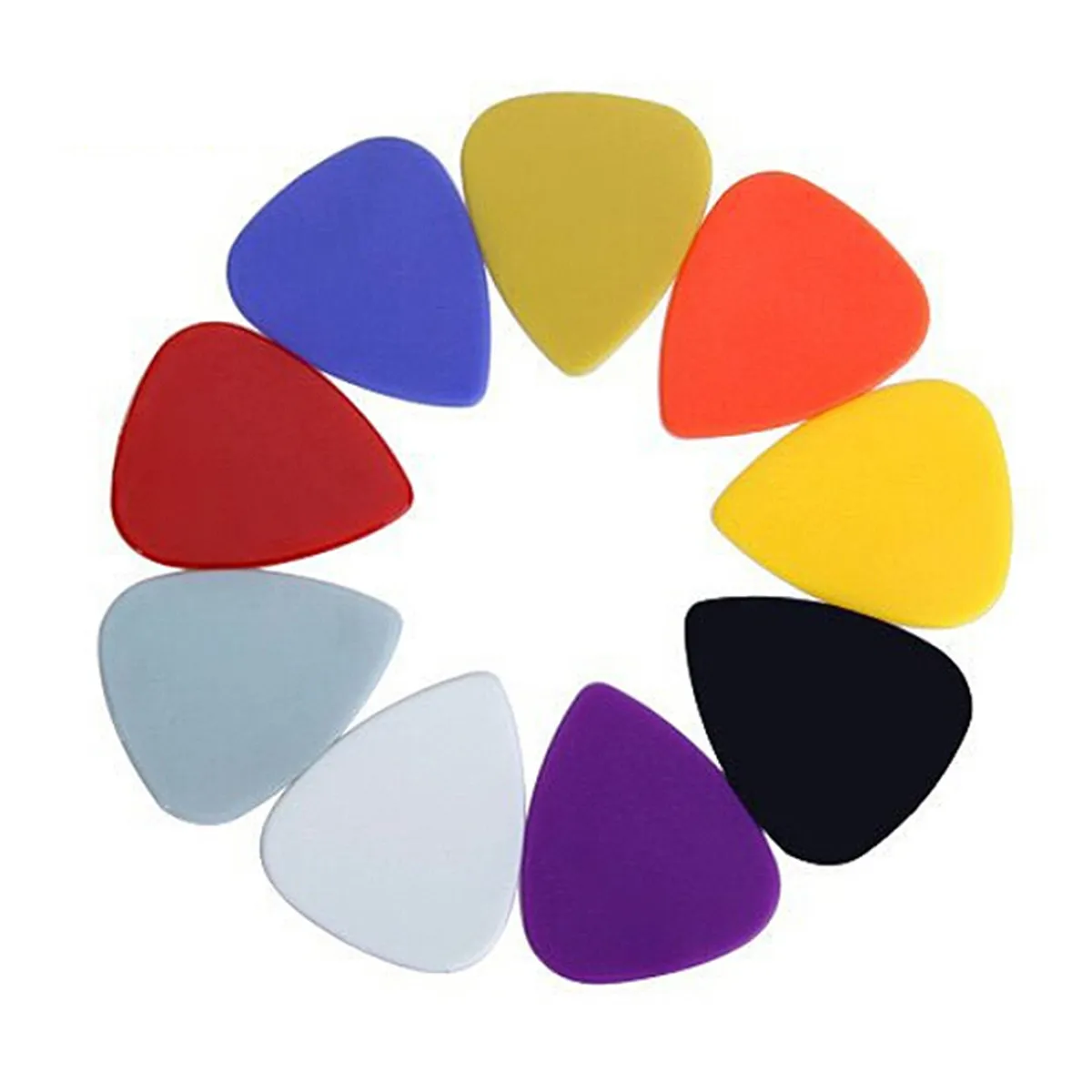 

100Pcs Guitar Picks Plastic Durable ABS Nylon for Acoustic Electric Guitar Slick Surface Random Color Plectrums