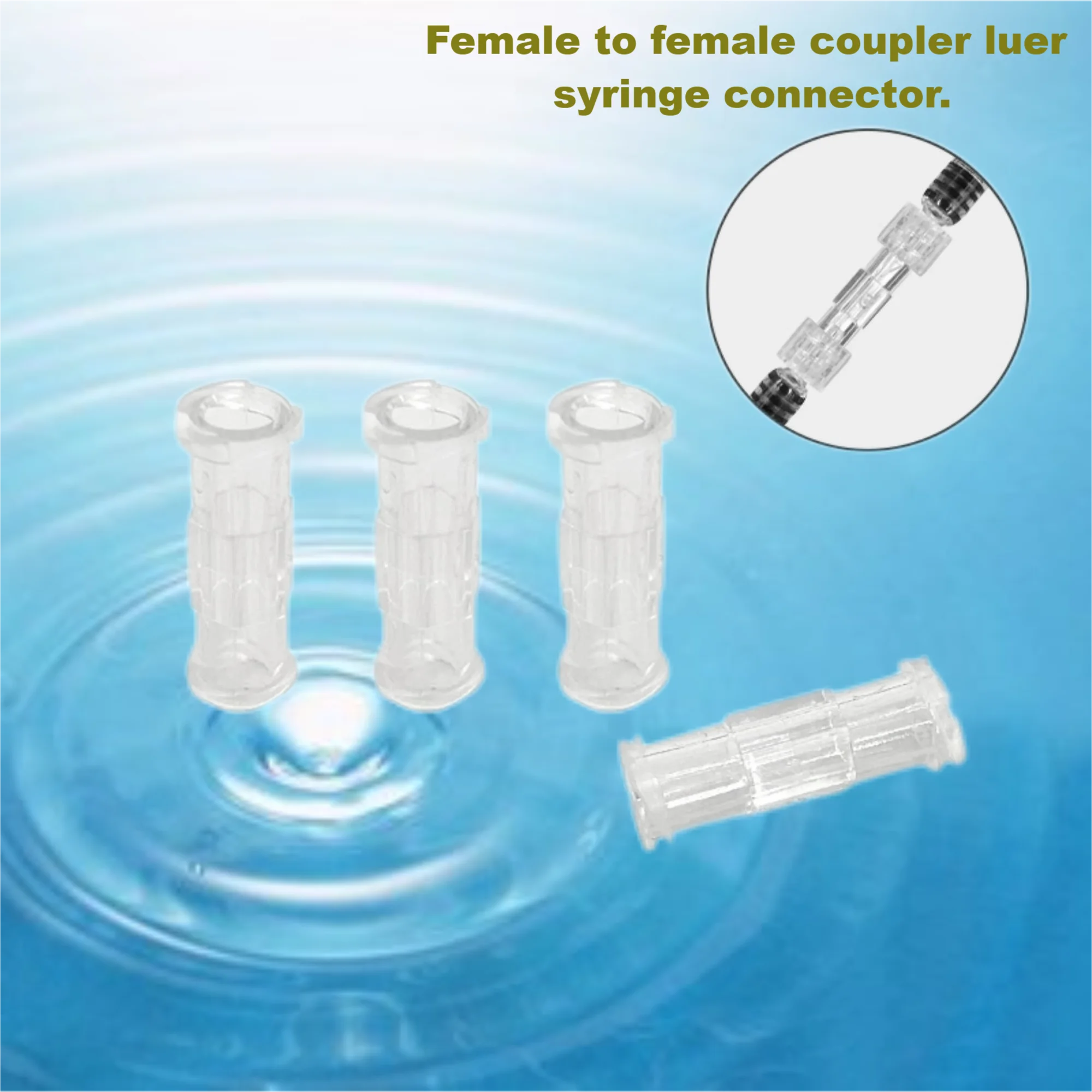 Threaded Ruhr Pneumatic Component Connector Plastic Durable Transfer Head Pp Syringe Adapter Connector Bulk Transparent Color