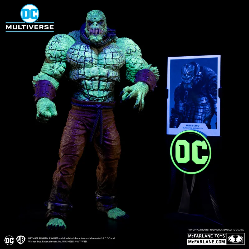 Mcfarlane  Dc 10 Inches Multiverse Killer Croc Batman: Arkham Asylum Luminous Edition Action Figure Toys Collection Model Gift