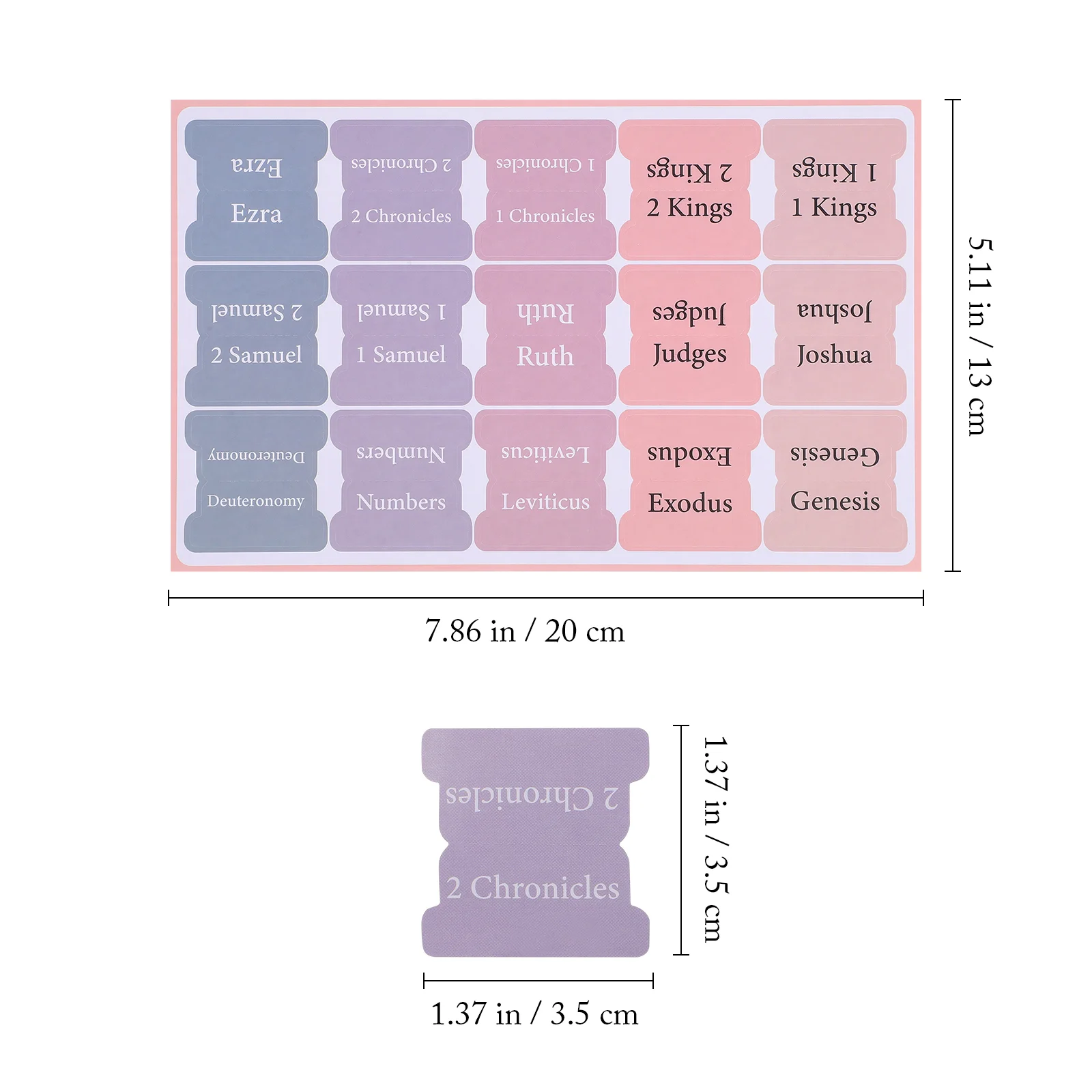 5 fogli etichette indice della bibbia etichette linguette per le donne bambini lettera libro carta patinata capitolo forniture per lo studio