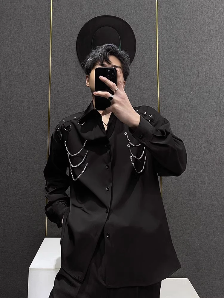 Fashion Trend Men's Shirt Spring Summer New Stylish Korean Version Loose Casual Personality Long Sleeve Turn-down Collar Shirt