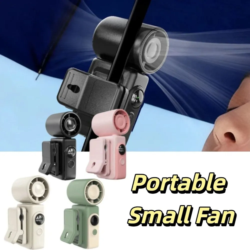 LED Display Personal Cooling Fans 3000mAh Battery 4 Speed Adjustable Portable Clip-On Fan Clip-On Design Turbo Speed