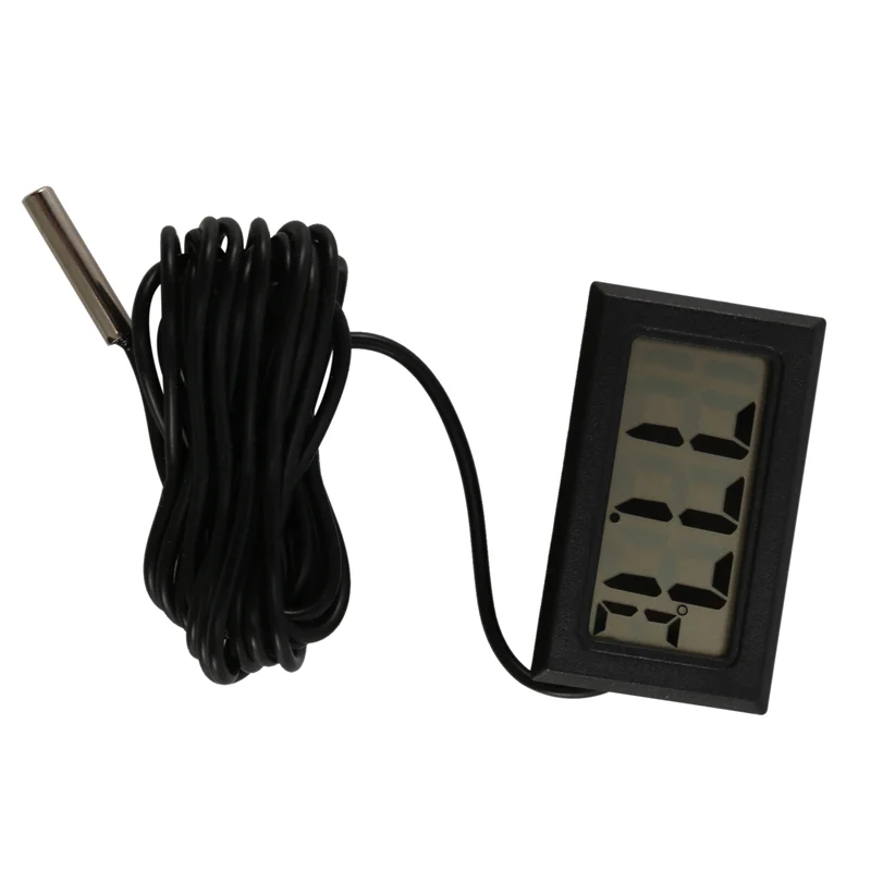 

3X Thermometer Digital LCD -40 Degrees Celsius + 110 Degrees Celsius Temperature Measuring Instrument 2 Meter-[Qahk]