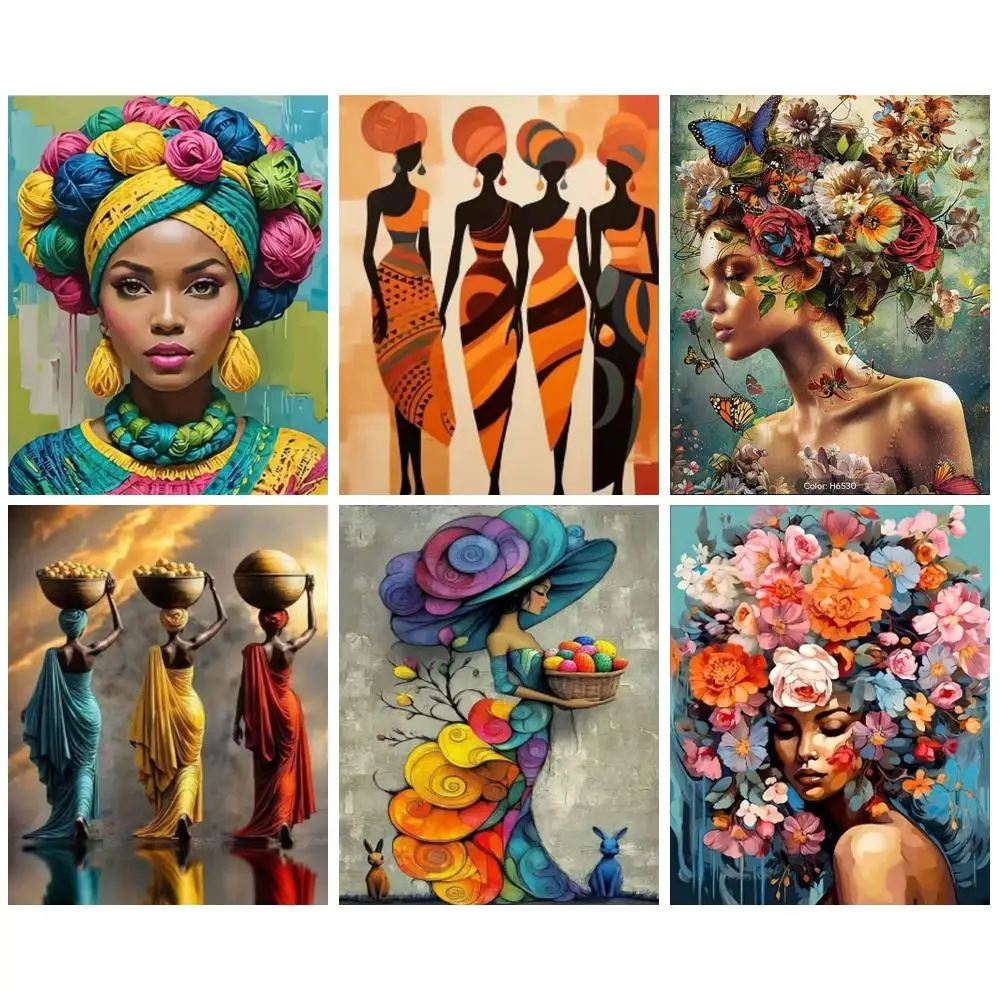 

PhotoCustom Picture By Number Woman Kits Home Decor Painting By Numbers Figure Drawing On Canvas HandPainted Art DIY Gift