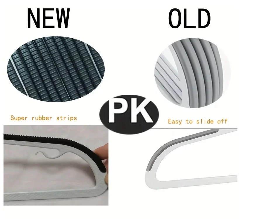 10-teiliges Set robuste Trocken- und Nasskleiderbügel mit rutschfesten Pads, platzsparend mit einem dicken, ultraleichten Organizer. ﻿ – Detail 6