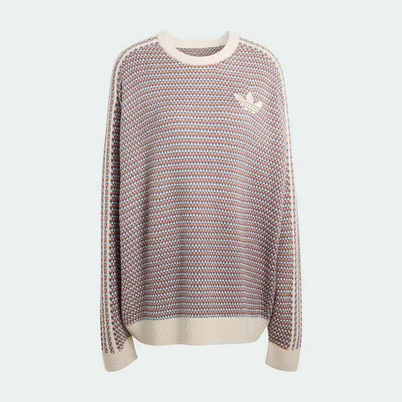 Adidas Clover Women's Crew Neck Knitted Loose Pullover KQ6292