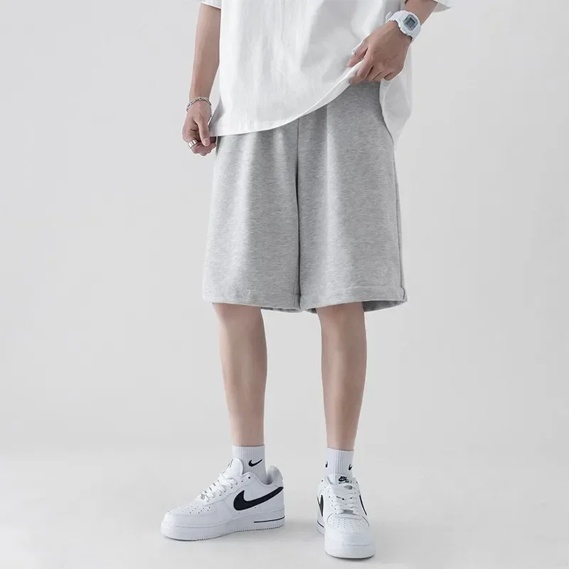 Summer Breathable Men's Shorts Pants With Pockets Elastic Waist Drawstring Joggers Outdoor Fitness Beach Short Pants Sweatshorts
