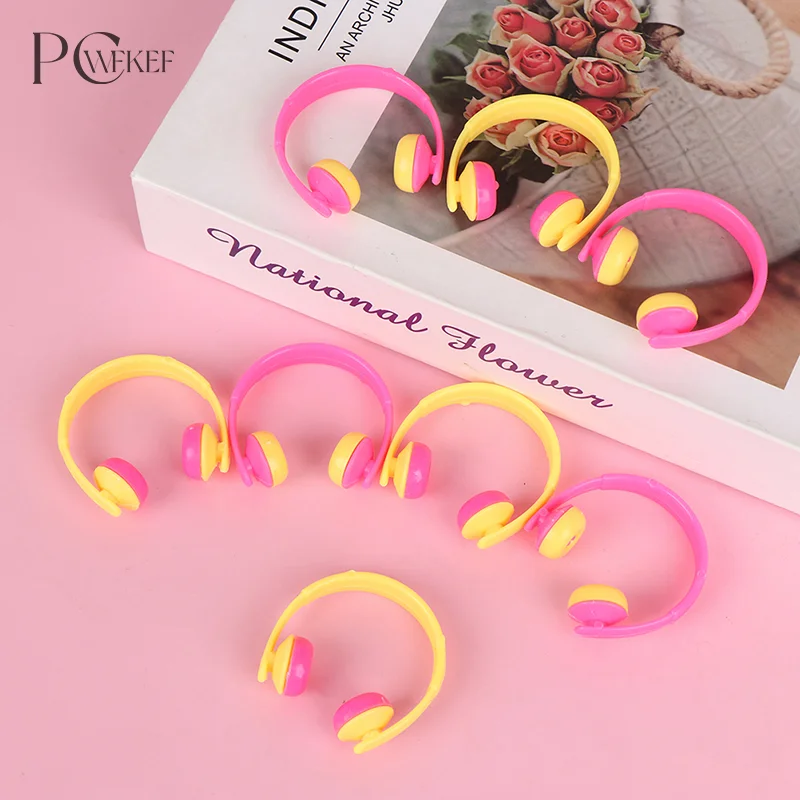 5pcs 1/12 Headphone Doll House Decor Classic Toys For Child Kids Gift Dollhouse Miniatures Plastic Wireless Earphone