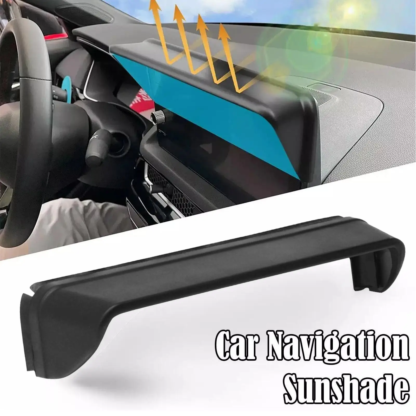 Universal Car GPS Visor Anti-Glare Sun Hood for Navigation Screens Eliminates Reflection & Glare Fits Most Portable Navigators