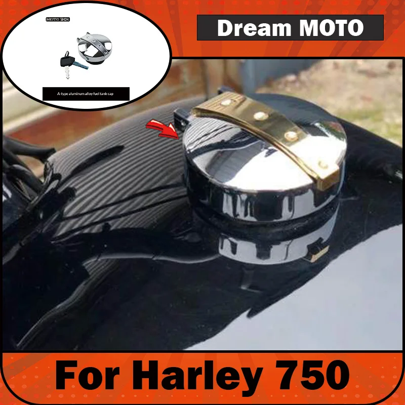 【Premium】For Harley 750 modified XG750 fuel tank cap, simple and non-damaged, brass fuel cap, retro modification, decorative fli